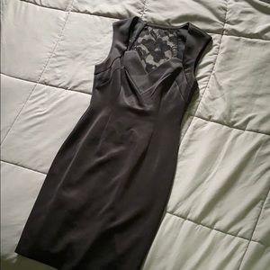 Black lace back dress